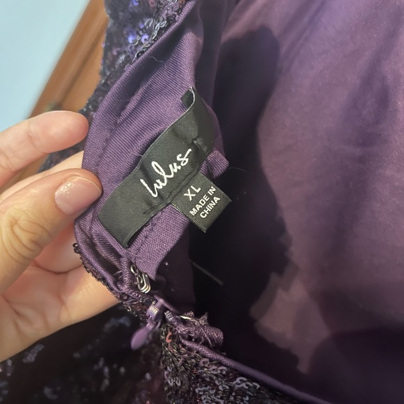 homecoming/ formal purple sequin dress - Picture 3 of 3